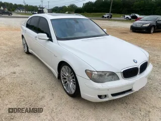 2007 BMW 7 Series 750Li with VIN WBAHN83547DT65694, listed as a Copart auction lot 56299075 with 167,510 mi miles and Clean Title. Bid and sale history available at DreamBid. Image 1.