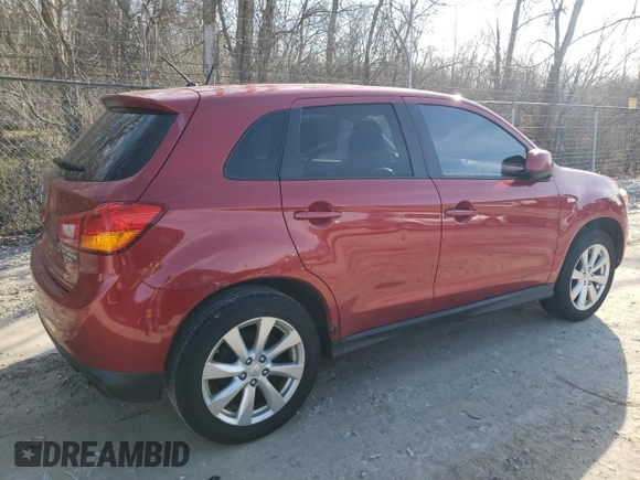 2014 Mitsubishi Outlander Sport ES with VIN 4A4AR3AUXEE008476, listed as a Copart auction lot 49555835 with 184,418 mi miles and Clean Title. Bid and sale history available at carsss.com. Image 3.