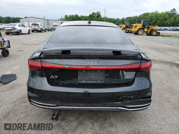 2019 Audi A7 Prestige with VIN WAUV2BF26KN076166, listed as a Copart auction lot 56740575 with 55,438 mi miles and Salvage title. Bid and sale history available at DreamBid. Image 6.