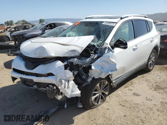2016 Toyota RAV4 Hybrid XLE with VIN JTMRJREV2GD058966, listed as a Copart auction lot 58908824 with 0 mi miles and Salvage Title. Bid and sale history available at carsss.com. Image 1.