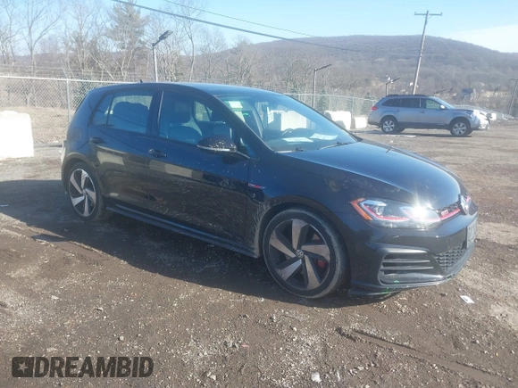 2020 Volkswagen Golf GTI S with VIN 3VW6T7AU1LM017089, listed as a IAAI auction lot 41527453 with 36,404 mi miles. Bid and sale history available at carsss.com. Image 1.