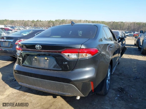 2021 Toyota Corolla LE with VIN JTDVPMAE2MJ123219, listed as a IAAI auction lot 41757158 with 41,695 mi miles. Bid and sale history available at carsss.com. Image 4.