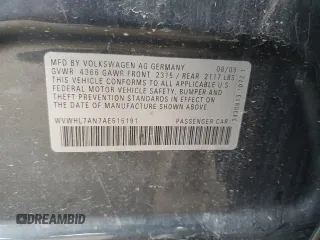 2010 Volkswagen CC Luxury z VIN WVWHL7AN7AE515191, wystawiony jako Copart lot #75497694 z przebiegiem 112 559 mil mil oraz Szkoda całkowita • Salvage title. Historia ofert i sprzedaży dostępna na DreamBid. Obrazek 12.