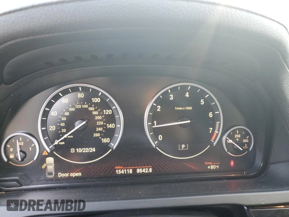 2011 BMW 7 Series 740i with VIN WBAKA4C55BC612987, listed as a Copart auction lot 76607654 with 154,118 mi miles and Salvage Title. Bid and sale history available at carsss.com. Image 9.