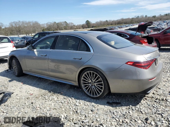 2021 Mercedes-Benz S 580 with VIN W1K6G7GB3MA056414, listed as a Copart auction lot 47523345 with Not Provided miles and Salvage Title. Bid and sale history available at DreamBid. Image 2.