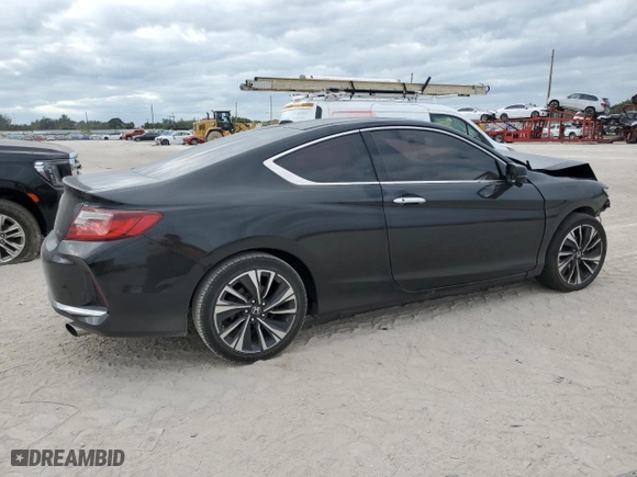 2017 Honda Accord Coupe EX-L with VIN 1HGCT1B86HA001786, listed as a Copart auction lot 48973095 with 86,386 mi miles and Salvage Title. Bid and sale history available at carsss.com. Image 3.