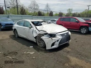 2018 Lexus LS 500 with VIN JTHC51FF8J5004560, listed as a Copart auction lot 55219535 with Not Provided miles and Salvage Title. Bid and sale history available at DreamBid. Image 13.