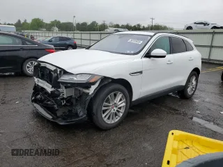 2019 Jaguar F-Pace 25t Prestige z VIN SADCK2FX9KA601576, wystawiony jako Copart lot #56191025 z przebiegiem 41 632 mil mil oraz Szkoda całkowita • Salvage title. Historia ofert i sprzedaży dostępna na DreamBid. Obrazek 1.