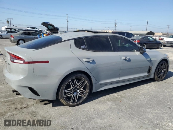 2022 Kia Stinger GT1 with VIN KNAE45LC9N6119924, listed as a Copart auction lot 74745054 with 43,142 mi miles and Salvage Title. Bid and sale history available at DreamBid. Image 3.