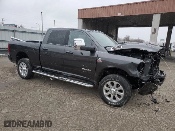 2023 Ram 2500 Laramie with VIN 3C6UR5FL5PG616179, listed as a Copart auction lot 84209194 with 0 mi miles and Salvage Title. Bid and sale history available at carsss.com. Image 4.