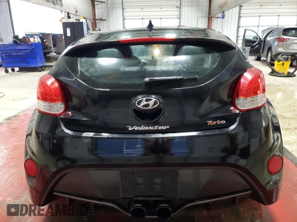 2013 Hyundai Veloster Turbo w/Black Int with VIN KMHTC6AE8DU137456, listed as a Copart auction lot 86293394 with 113,060 mi miles and Salvage Title. Bid and sale history available at carsss.com. Image 6.