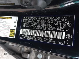 2016 Toyota Prius Four with VIN JTDKARFU5G3519204, listed as a IAAI auction lot 41312090 with 161,269 mi miles. Bid and sale history available at carsss.com. Image 9.