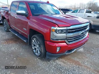 2018 Chevrolet Silverado 1500 High Country with VIN 3GCUKTEJ4JG293333, listed as a IAAI auction lot 41727907 with 60,988 mi miles and . Bid and sale history available at DreamBid. Image 1.