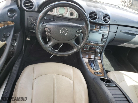 2008 Mercedes-Benz CLK-Class 5.5L with VIN WDBTK72F78T089317, listed as a Copart auction lot 73295334 with 171,768 mi miles and Salvage Title. Bid and sale history available at carsss.com. Image 8.
