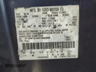 2006 Ford F-150 XL with VIN 1FTPX12V96FB80299, listed as a Copart auction lot 85090734 with 0 mi miles and Salvage Title. Bid and sale history available at carsss.com. Image 12.