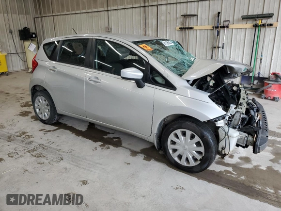 2015 Nissan Note S with VIN 3N1CE2CP9FL391697, listed as a Copart auction lot 61135525 with Not provided miles and Salvage title. Bid and sale history available at DreamBid. Image 4.