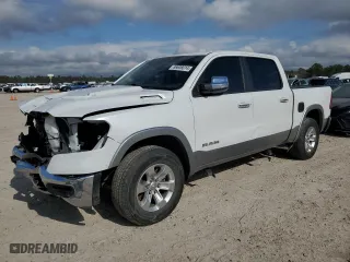 2021 Ram 1500 Laramie with VIN 1C6RRFJG8MN706628, listed as a Copart auction lot 86608014 with 36,256 mi miles and Salvage Title. Bid and sale history available at carsss.com. Image 1.