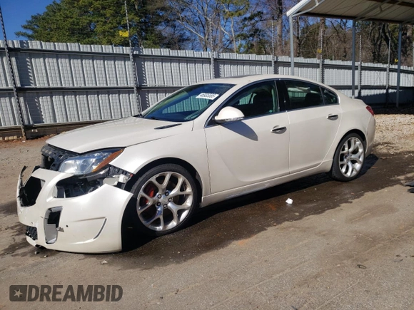 2013 Buick Regal GS with VIN 2G4GV5GV8D9236367, listed as a Copart auction lot 46935555 with 131,863 mi miles and Salvage Title. Bid and sale history available at carsss.com. Image 1.