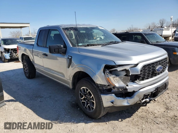 2022 Ford F-150 XL with VIN 1FTEX1EP7NKE51130, listed as a Copart auction lot 48245825 with 35,900 mi miles and Salvage title. Bid and sale history available at DreamBid. Image 4.