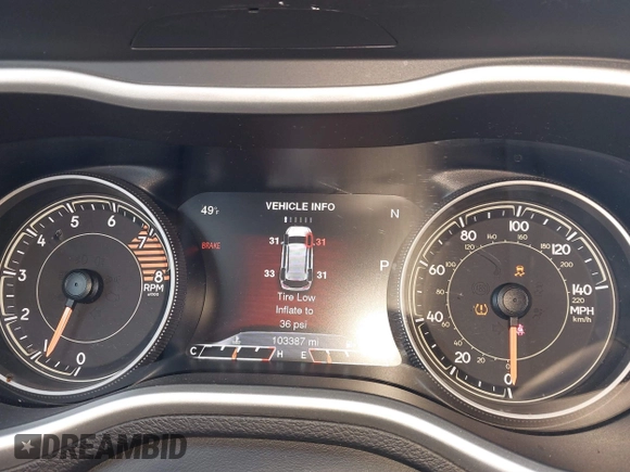 2017 Jeep Cherokee Trailhawk с VIN 1C4PJMBS2HW568695, выставлен на аукционе IAAI как лот 41743347 с пробегом 103 387 миль миль и . История ставок и продаж доступна на DreamBid. Изображение 7.