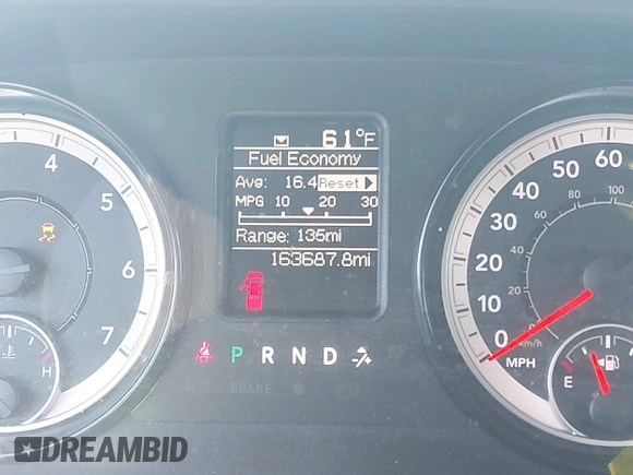 2019 Ram 1500 Classic Tradesman with VIN 3C6JR6DT7KG561514, listed as a IAAI auction lot 41556666 with 163,687 mi miles. Bid and sale history available at carsss.com. Image 15.