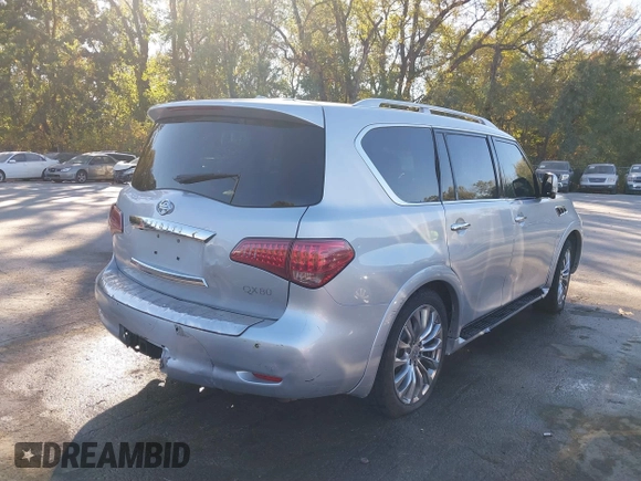 2015 Infiniti QX80 z VIN JN8AZ2NE5F9085047, wystawiony jako IAAI lot #40582956 z przebiegiem 123 438 mil mil oraz . Historia ofert i sprzedaży dostępna na DreamBid. Obrazek 4.