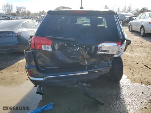 2017 GMC Terrain SLE with VIN 2GKALNEK7H6158989, listed as a Copart auction lot 45750973 with 0 mi miles and Salvage Title. Bid and sale history available at carsss.com. Image 6.
