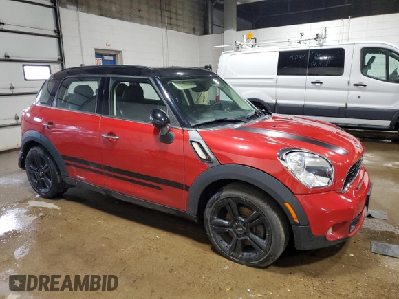 2013 MINI Countryman S with VIN WMWZC3C53DWP24952, listed as a Copart auction lot 62611435 with 123,272 mi miles and Clean title. Bid and sale history available at DreamBid. Image 4.