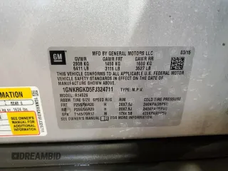 2015 Chevrolet Traverse LT with VIN 1GNKRGKD5FJ324711, listed as a Copart auction lot 50052505 with 126,555 mi miles and Salvage Title. Bid and sale history available at carsss.com. Image 13.