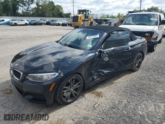 2016 BMW 2 Series M235i with VIN WBA1M1C52GV394388, listed as a Copart auction lot 73257804 with 87,391 mi miles and Salvage Title. Bid and sale history available at carsss.com. Image 1.