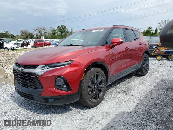 2021 Chevrolet Blazer RS with VIN 3GNKBKRS5MS577440, listed as a Copart auction lot 64374265 with 45,021 mi miles and Non repairable. Bid and sale history available at DreamBid. Image 1.