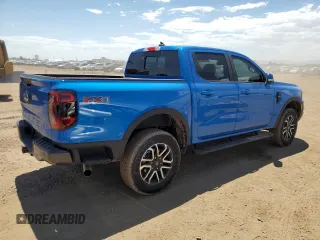 2025 Ford Ranger Lariat with VIN 1FTER4KH9SLE17446, listed as a Copart auction lot 61853775 with 1,810 mi miles and Salvage title. Bid and sale history available at DreamBid. Image 3.