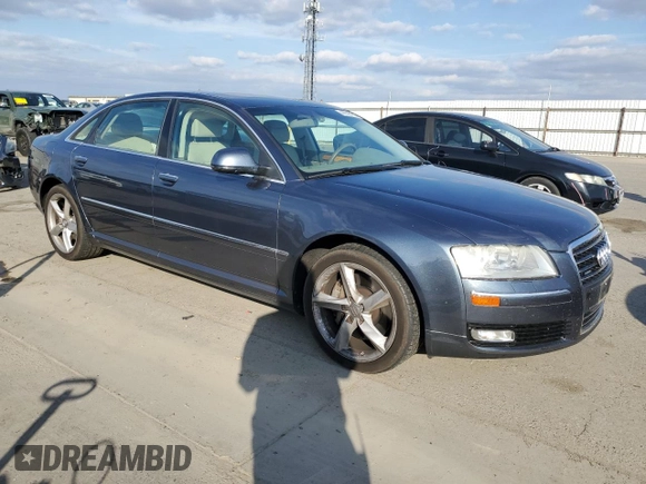 2008 Audi A8 4.2L with VIN WAUMV94E78N009318, listed as a Copart auction lot 44746145 with 113,293 mi miles and Clean title. Bid and sale history available at DreamBid. Image 4.