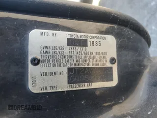 1986 Toyota MR2 z VIN JT2AW15C8G0053673, wystawiony jako Copart lot #88160225 z przebiegiem 165 867 mil mil oraz Szkody całkowita. Historia ofert i sprzedaży dostępna na DreamBid. Obrazek 12.