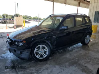 2005 BMW X3 3.0i with VIN WBXPA93435WD14234, listed as a Copart auction lot 46112025 with 114,353 mi miles and Salvage title. Bid and sale history available at DreamBid. Image 1.