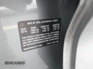 2018 Buick Regal Essence с VIN W04GP6SX2J1117351, выставлен на аукционе IAAI как лот 42437446 с пробегом 63 011 миль миль и . История ставок и продаж доступна на DreamBid. Изображение 9.