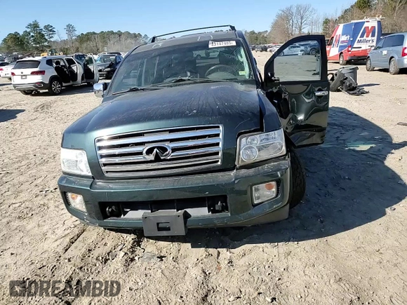 2005 Infiniti QX56 with VIN 5N3AA08A65N805075, listed as a Copart auction lot 43147485 with 110,750 mi miles and Salvage Title. Bid and sale history available at carsss.com. Image 12.