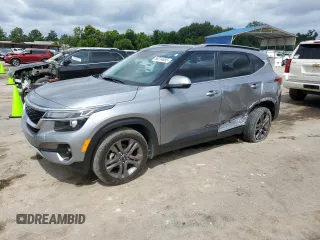 2023 Kia Seltos S with VIN KNDEU2AA4P7432816, listed as a Copart auction lot 58014685 with 21,246 mi miles and Salvage title. Bid and sale history available at DreamBid. Image 1.