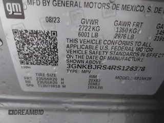 2024 Chevrolet Blazer LT z VIN 3GNKBJRS4RS128378, wystawiony jako IAAI lot #42247986 z przebiegiem 30 839 mil mil oraz . Historia ofert i sprzedaży dostępna na DreamBid. Obrazek 9.