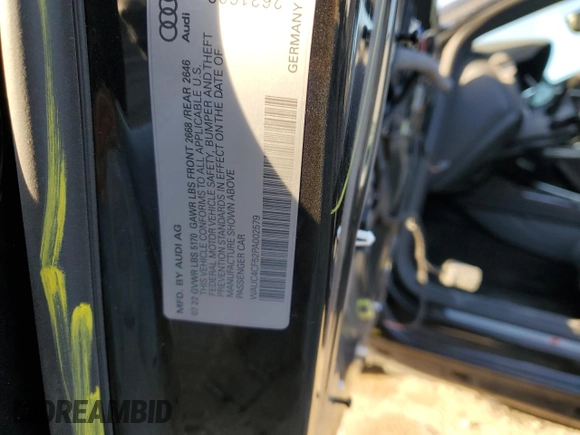 2023 Audi S5 Sportback Premium Plus z VIN WAUC4CF52PA002579, wystawiony jako Copart lot #42303905 z przebiegiem 24 020 mil mil oraz Szkoda całkowita • Salvage title. Historia ofert i sprzedaży dostępna na DreamBid. Obrazek 12.