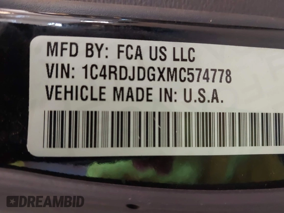 2021 Dodge Durango GT Plus z VIN 1C4RDJDGXMC574778, wystawiony jako IAAI lot #42814350 z przebiegiem 243 829 mil mil oraz . Historia ofert i sprzedaży dostępna na DreamBid. Obrazek 9.