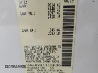 2020 Nissan Altima SR with VIN 1N4AL4CV6LC118606, listed as a Copart auction lot 47462695 with 39,635 mi miles and Non Repairable. Bid and sale history available at carsss.com. Image 13.