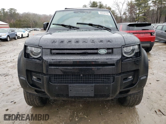 2023 Land Rover Defender X with VIN SALEXEEU8P2111784, listed as a Copart auction lot 49658795 with 25,844 mi miles and Salvage title. Bid and sale history available at DreamBid. Image 5.