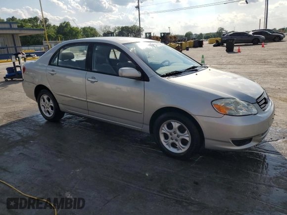 2003 Toyota Corolla CE with VIN 1NXBR32E33Z188532, listed as a Copart auction lot 54832785 with 104,640 mi miles and Salvage Title. Bid and sale history available at DreamBid. Image 4.