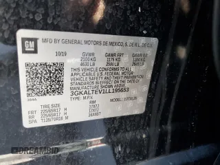 2020 GMC Terrain SLE with VIN 3GKALTEV1LL195653, listed as a Copart auction lot 47785085 with 95,480 mi miles and Salvage Title. Bid and sale history available at carsss.com. Image 15.