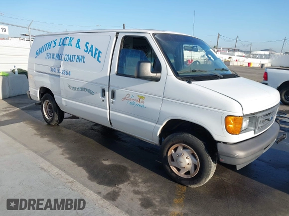 2007 Ford Econoline Cargo Commercial with VIN 1FTNE14WX7DA06614, listed as a IAAI auction lot 41993688 with Not Provided miles and . Bid and sale history available at DreamBid. Image 1.