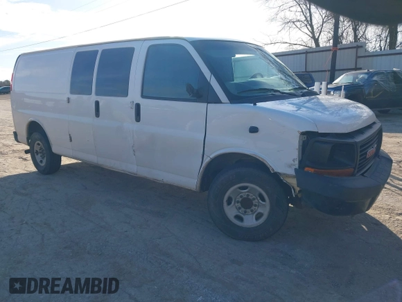 2014 GMC Savana Cargo z VIN 1GTW7GCA2E1169201, wystawiony jako IAAI lot #41648525 z przebiegiem 462 975 mil mil oraz . Historia ofert i sprzedaży dostępna na DreamBid. Obrazek 1.