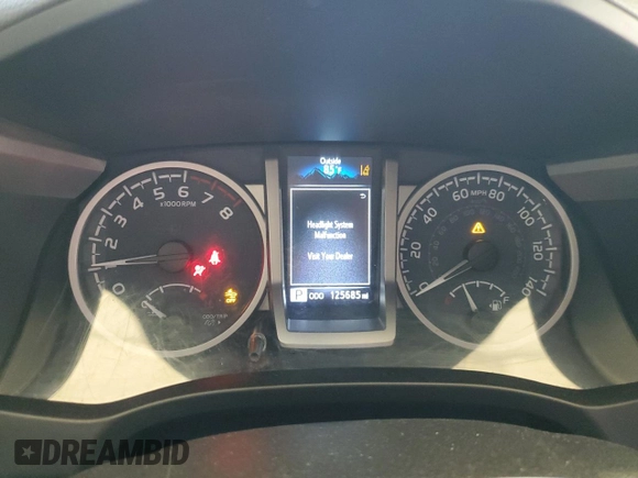 2021 Toyota Tacoma 4WD SR5 with VIN 3TMDZ5BN4MM103311, listed as a Copart auction lot 46486445 with 125,685 mi miles and Salvage Title. Bid and sale history available at carsss.com. Image 9.