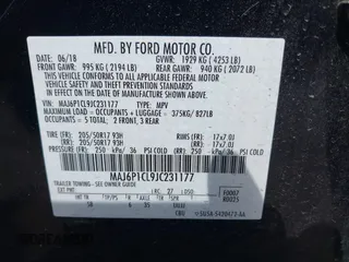 2018 Ford EcoSport SES with VIN MAJ6P1CL9JC231177, listed as a IAAI auction lot 42061133 with 59,476 mi miles and . Bid and sale history available at DreamBid. Image 9.