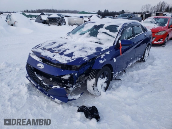 2021 Hyundai Elantra Blue z VIN KMHLM4AJ3MU005316, wystawiony jako Copart lot #46114245 z przebiegiem 89 926 mil mil oraz Szkoda całkowita • Salvage title. Historia ofert i sprzedaży dostępna na DreamBid. Obrazek 1.